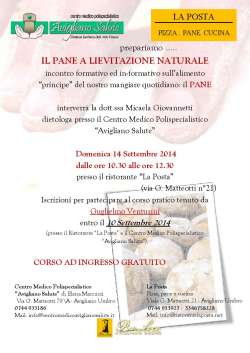 Incontro Informativo - Il pane a lievitazione naturale